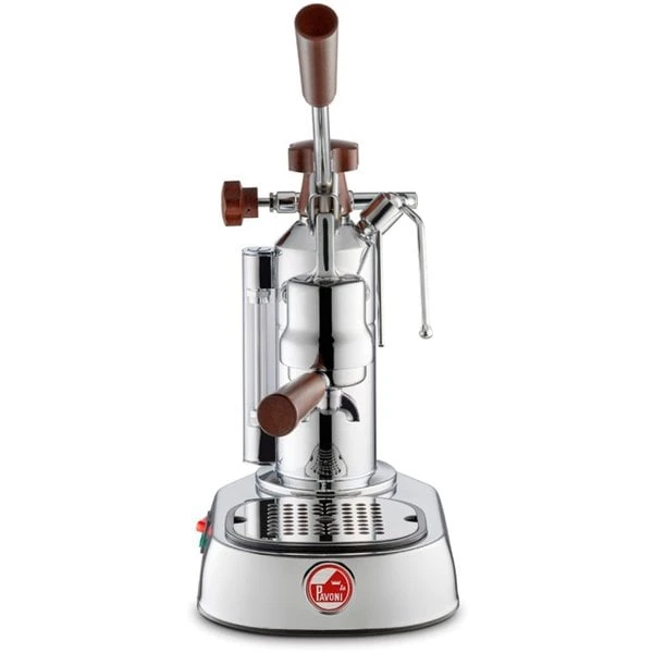 La Pavoni Europiccola Lusso Espressomaskin 0,8 Liter Rostfritt Stål Med Trähandtag LPLELH01EU - Bild 2