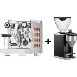 Rocket Appartamento Espressomaskin, Koppar + Faustino Kaffekvarn